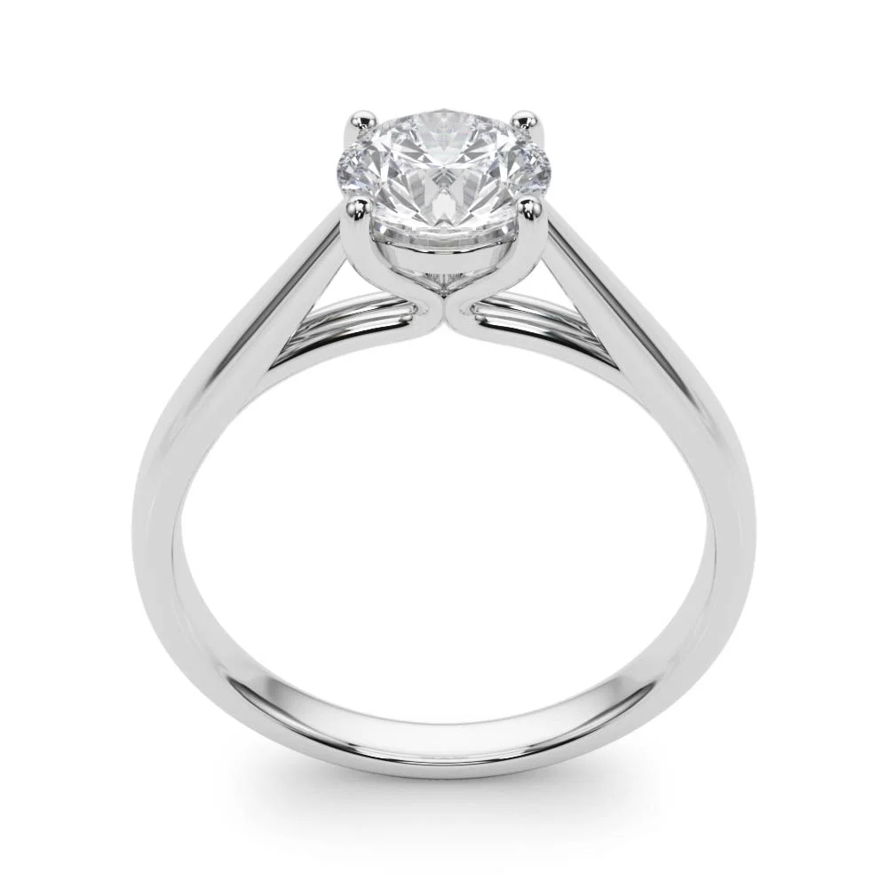4-Prong Cathedral Solitaire Engagement Ring - Image 5