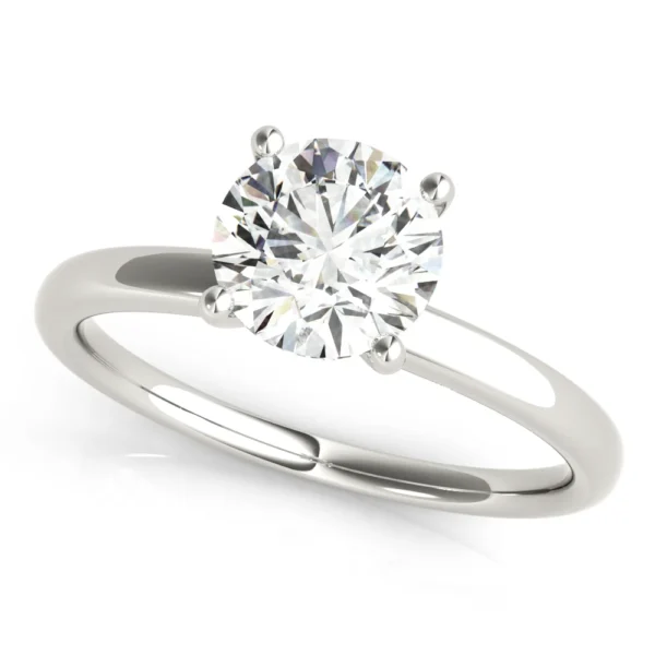 Round Hidden Halo Engagement Ring
