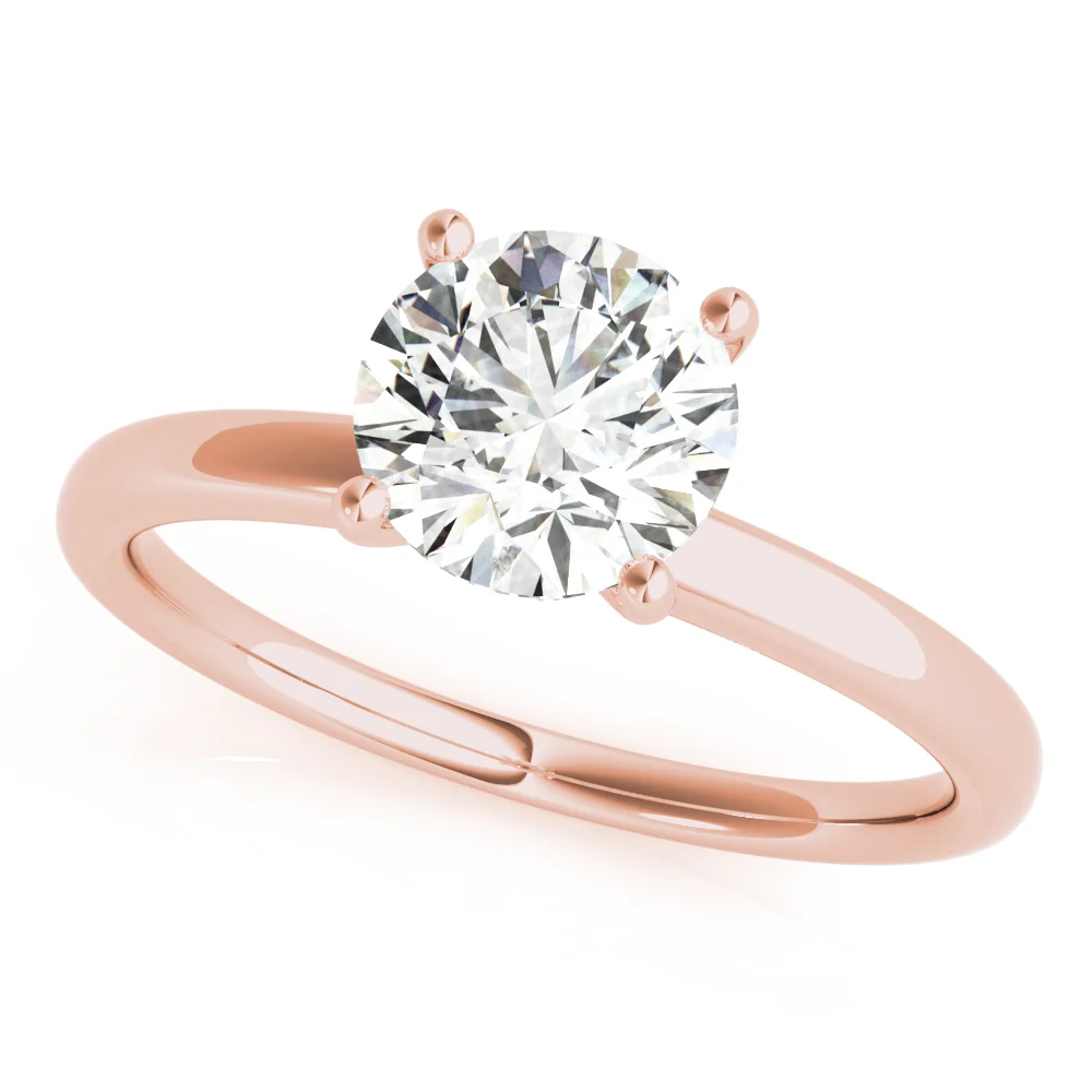 Round Hidden Halo Engagement Ring - Image 11