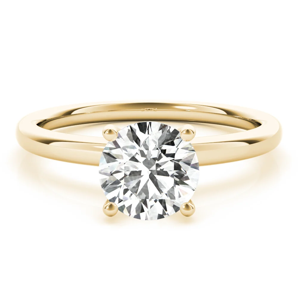 Round Hidden Halo Engagement Ring - Image 8