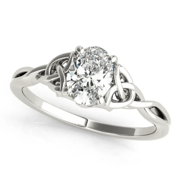 Oval-Cut Solitaire Twisted Engagement Ring