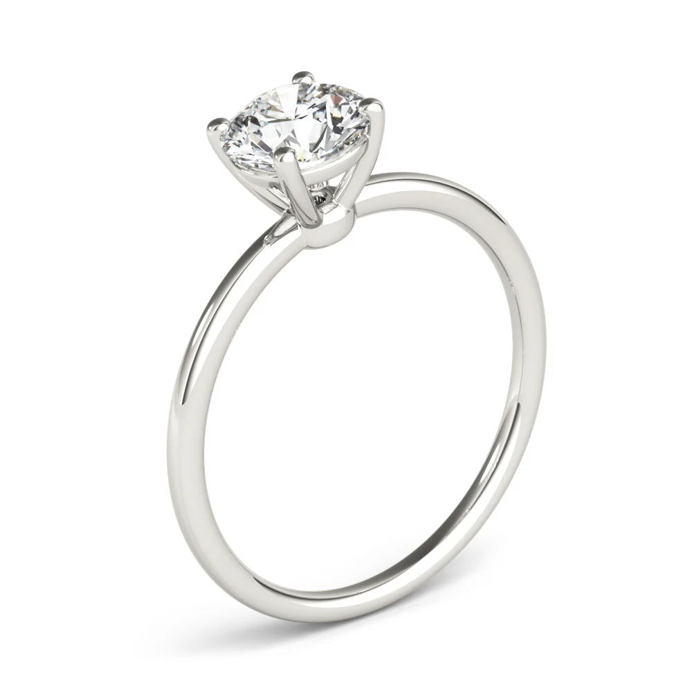 Solitaire Round Engagement Ring - Image 4