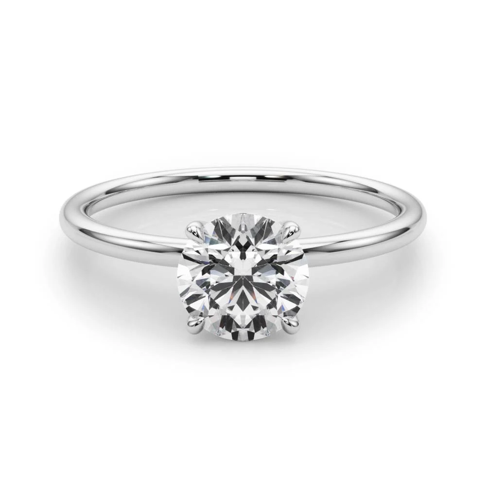 Solitaire Round Engagement Ring - Image 3