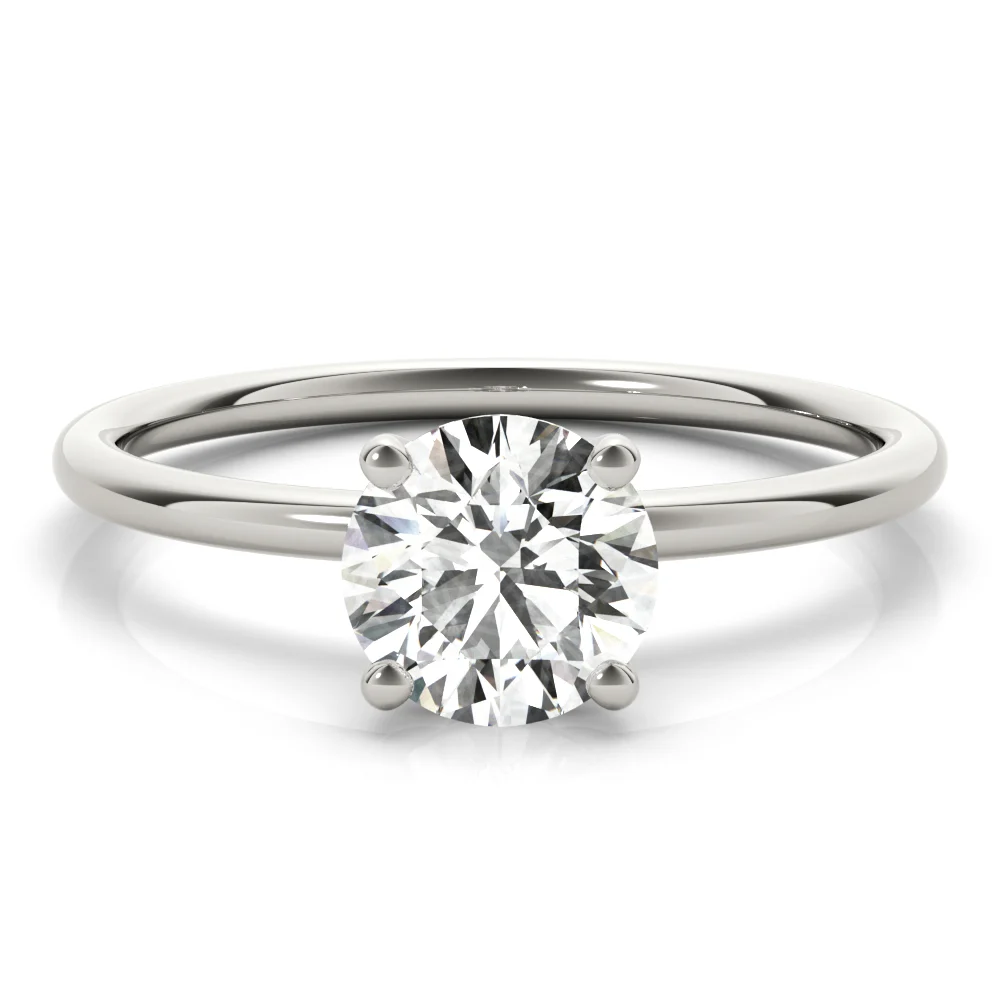 Solitaire Round Engagement Ring - Image 5