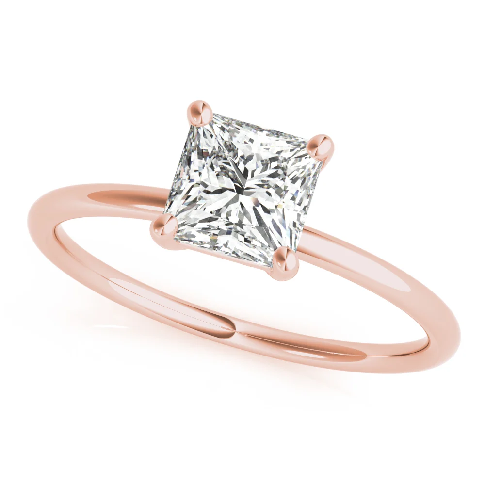 Solitaire Princess Cut Engagement Ring - Image 11