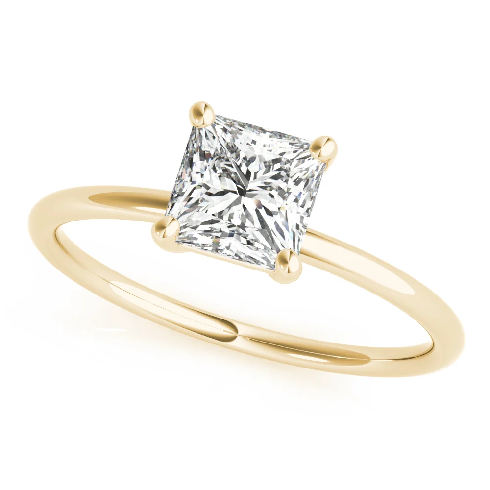 Solitaire Princess Cut Engagement Ring - Image 6
