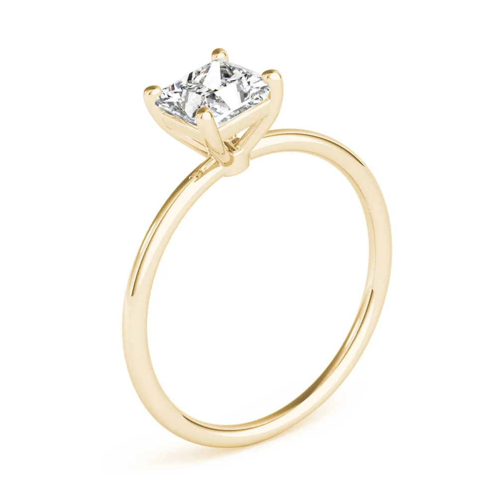Solitaire Princess Cut Engagement Ring - Image 9