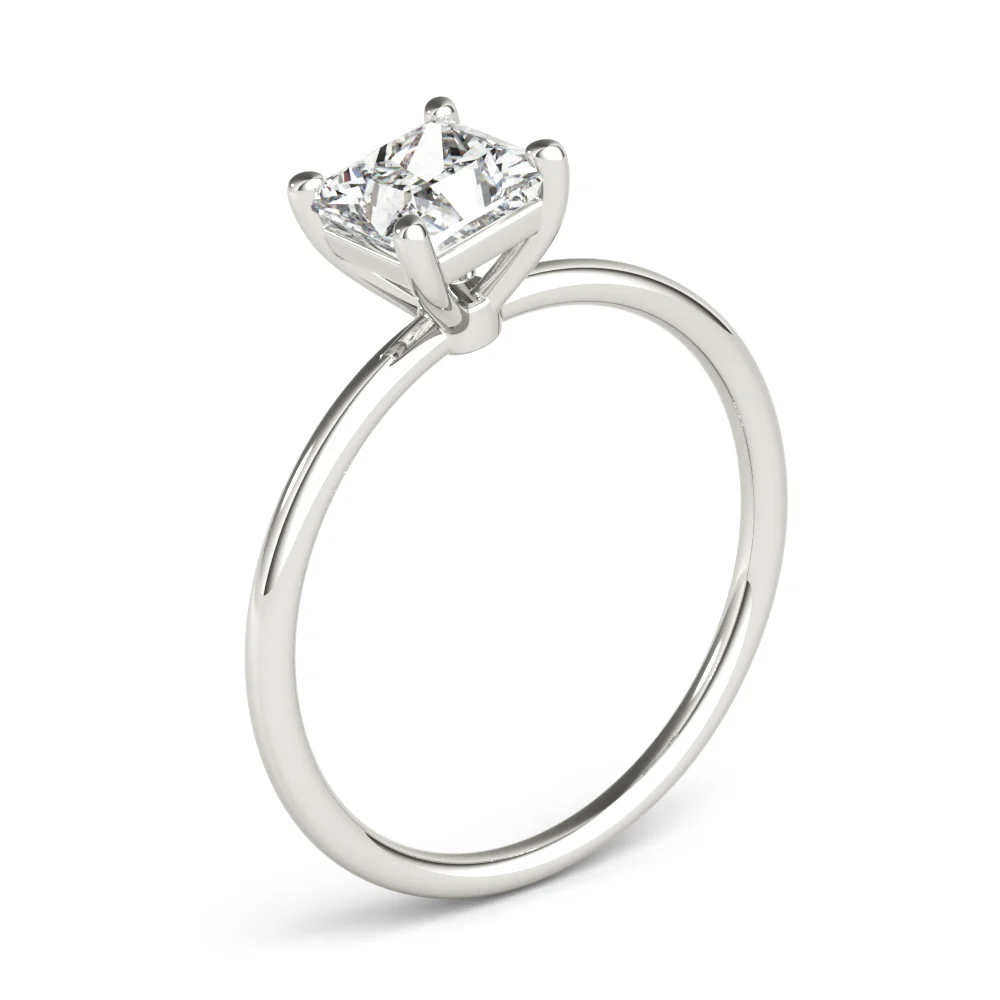 Solitaire Princess Cut Engagement Ring - Image 4
