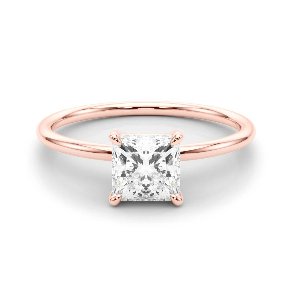 Solitaire Princess Cut Engagement Ring - Image 13