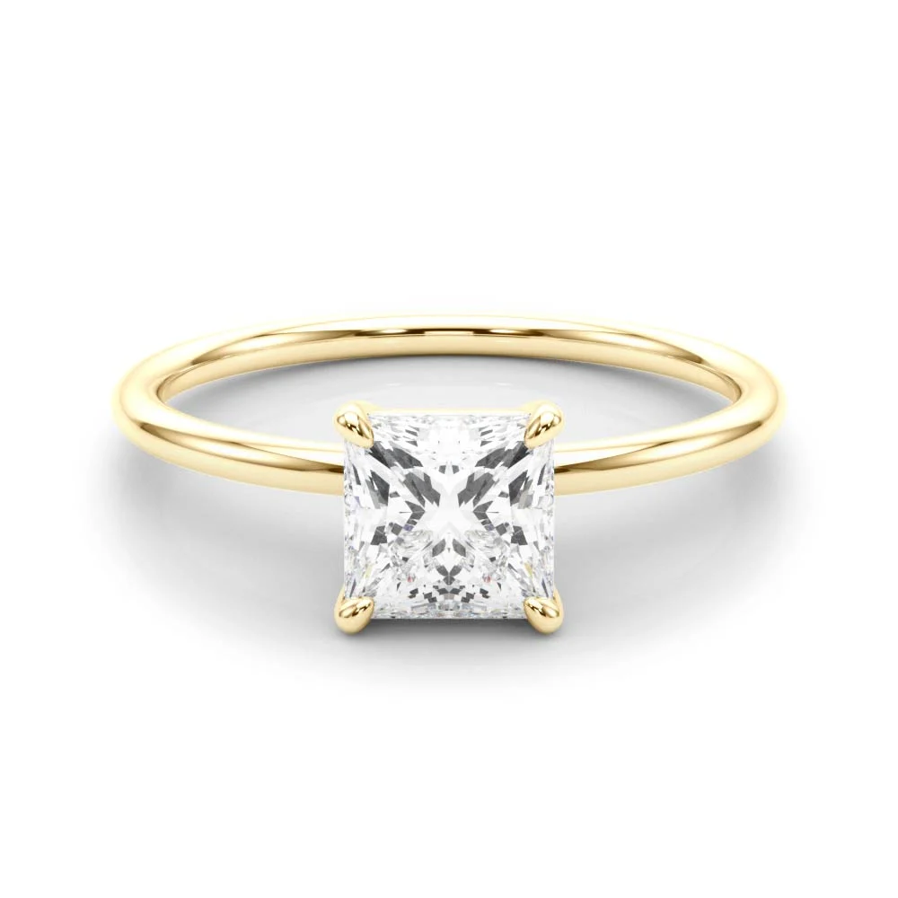 Solitaire Princess Cut Engagement Ring - Image 8