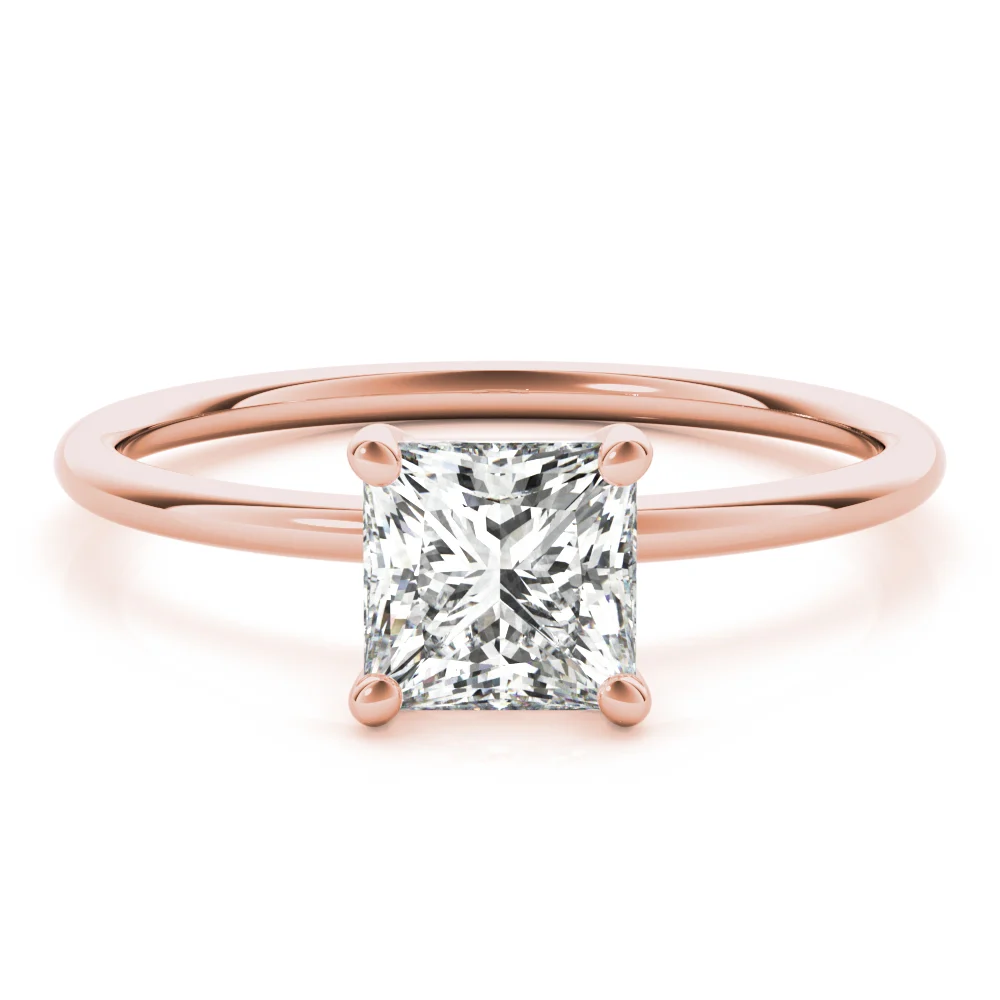 Solitaire Princess Cut Engagement Ring - Image 15