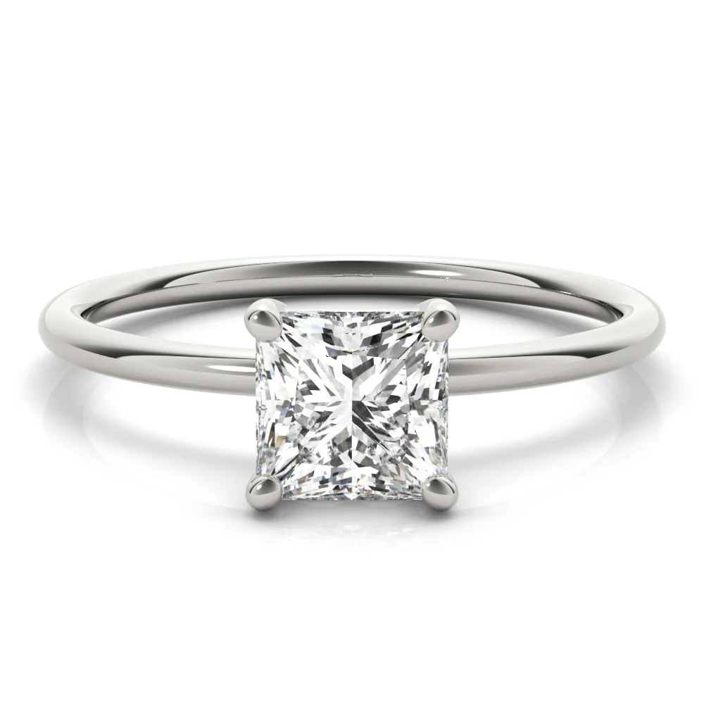 Solitaire Princess Cut Engagement Ring - Image 5