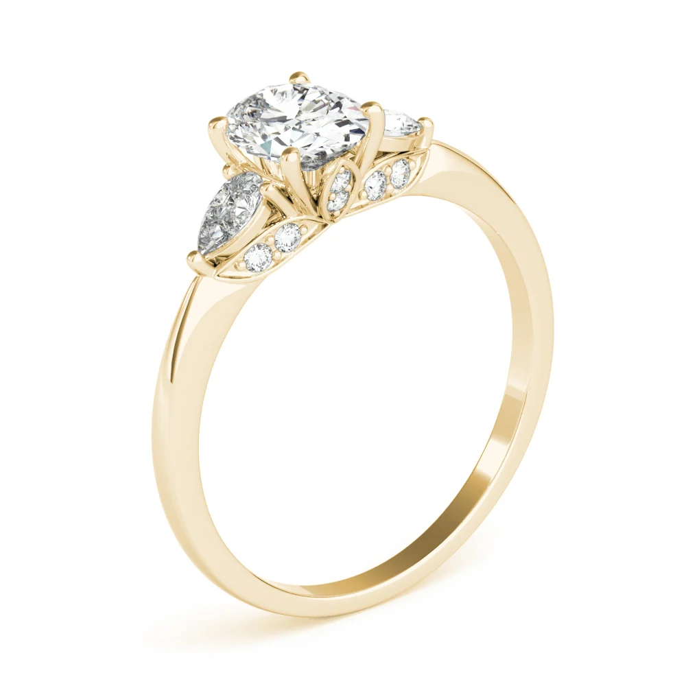 Oval & Pear Shape Engagement Ring - Image 9