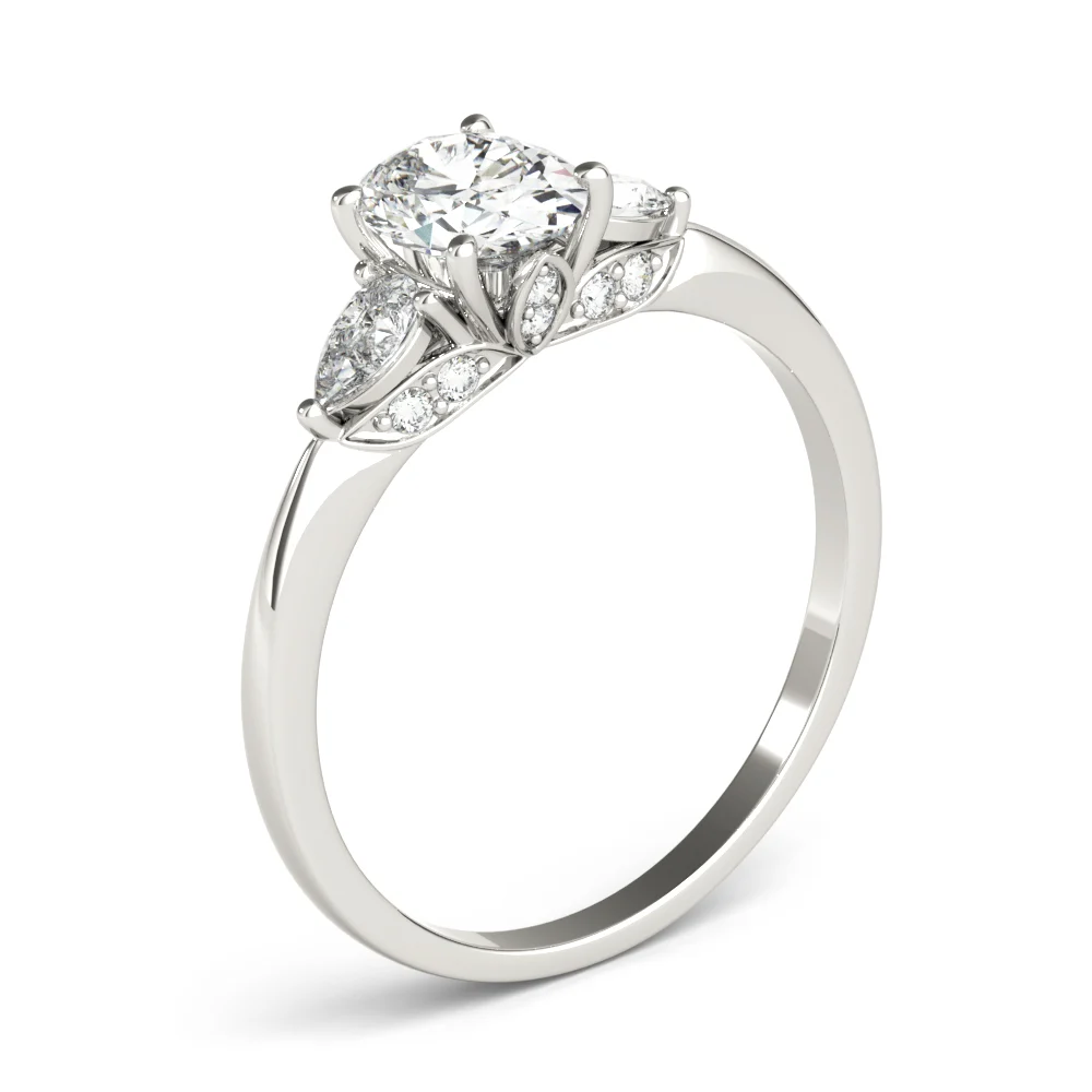 Oval & Pear Shape Engagement Ring - Image 4