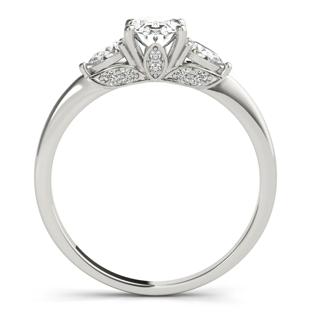 Oval & Pear Shape Engagement Ring - Image 2