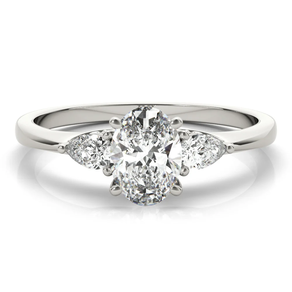 Oval & Pear Shape Engagement Ring - Image 5