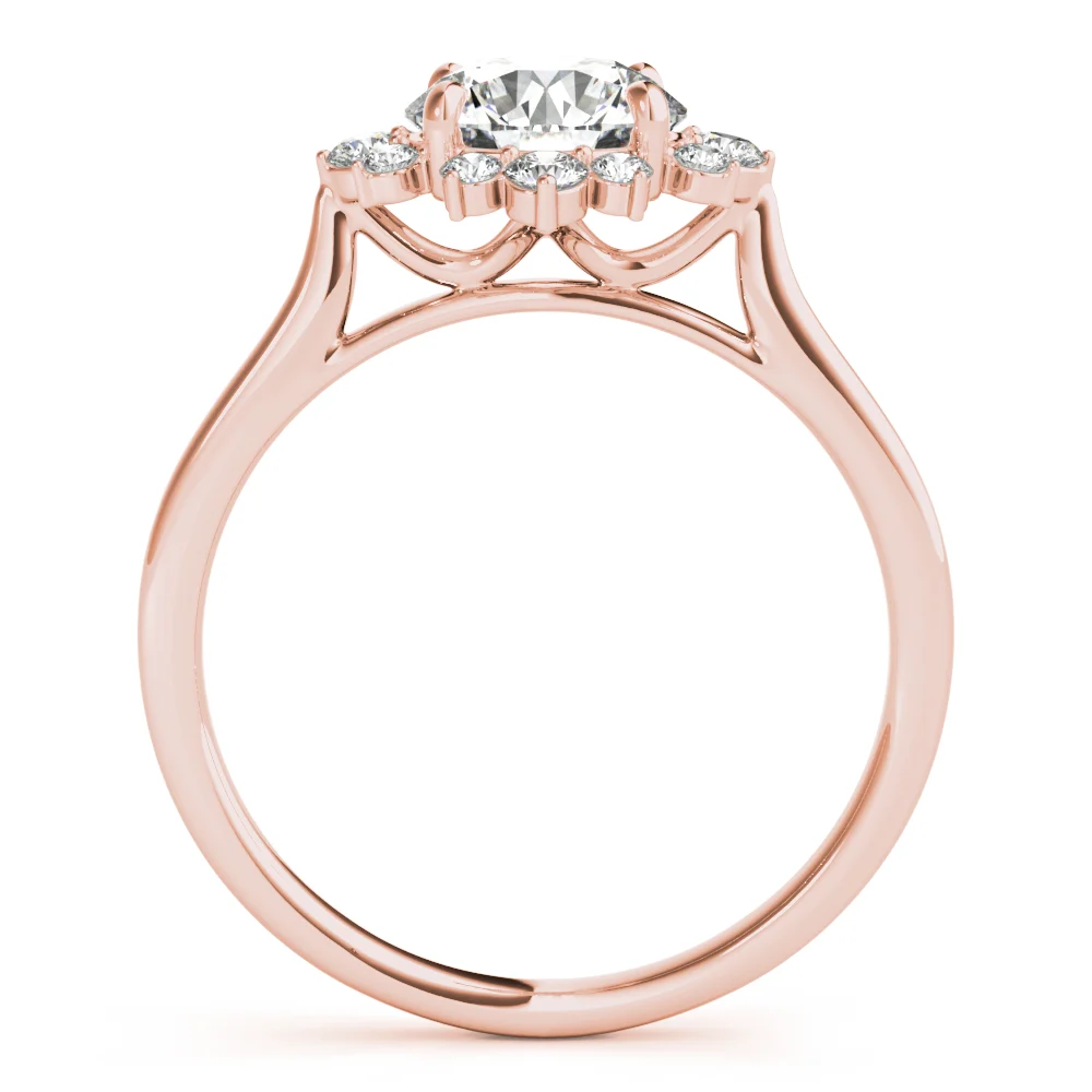 Round Scattered Halo Engagement Ring - Image 10