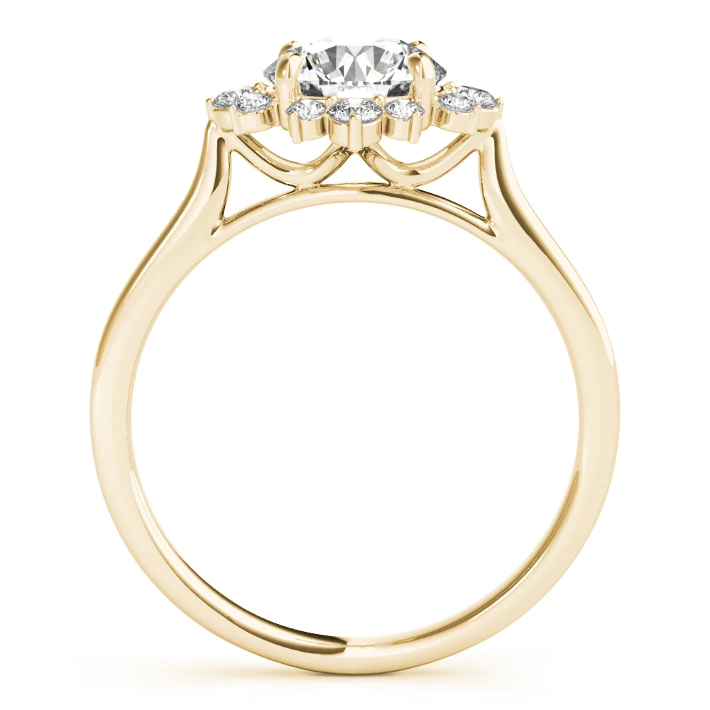 Round Scattered Halo Engagement Ring - Image 6