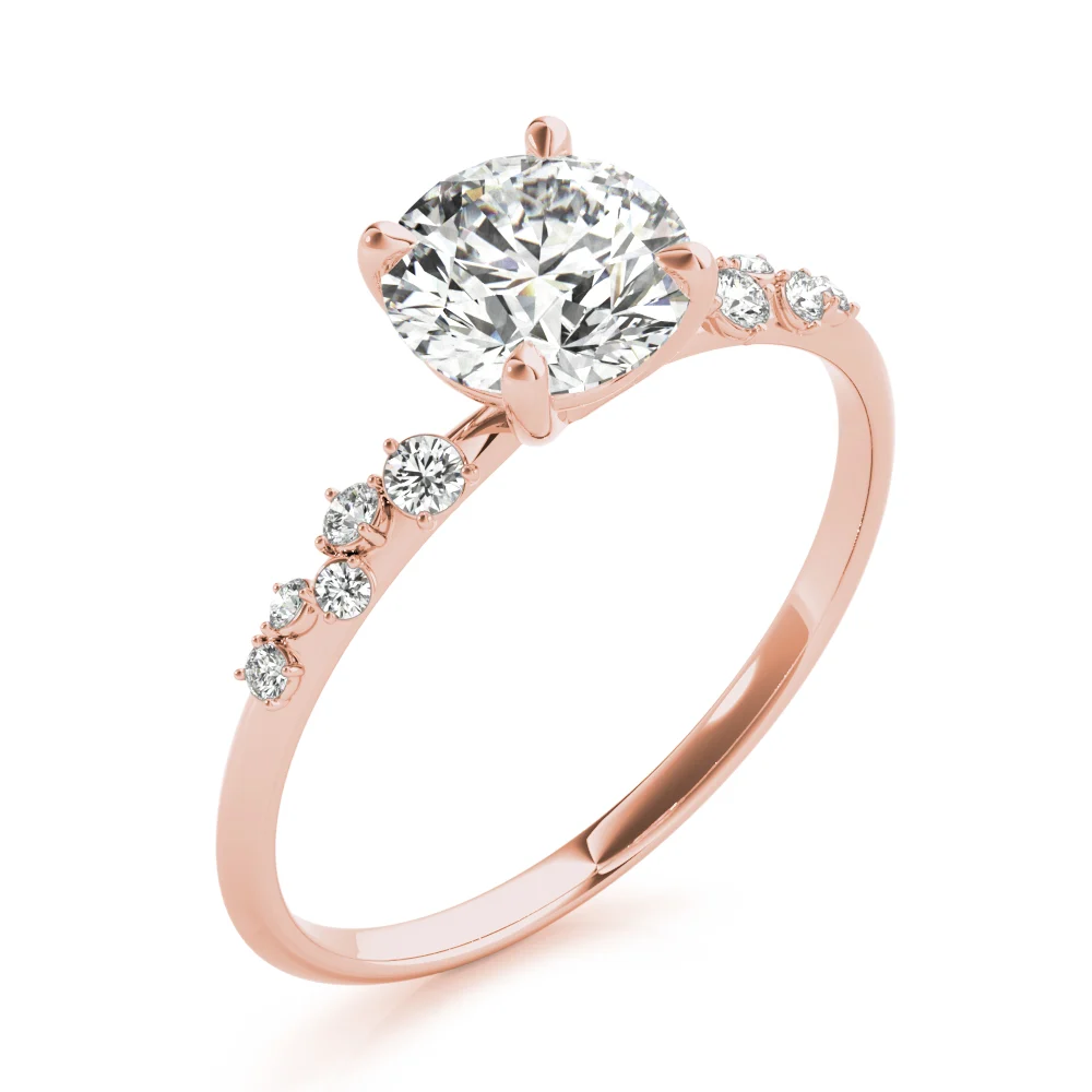 Scattered Diamond Engagement Ring - Image 8