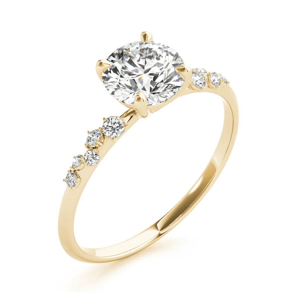 Scattered Diamond Engagement Ring - Image 6