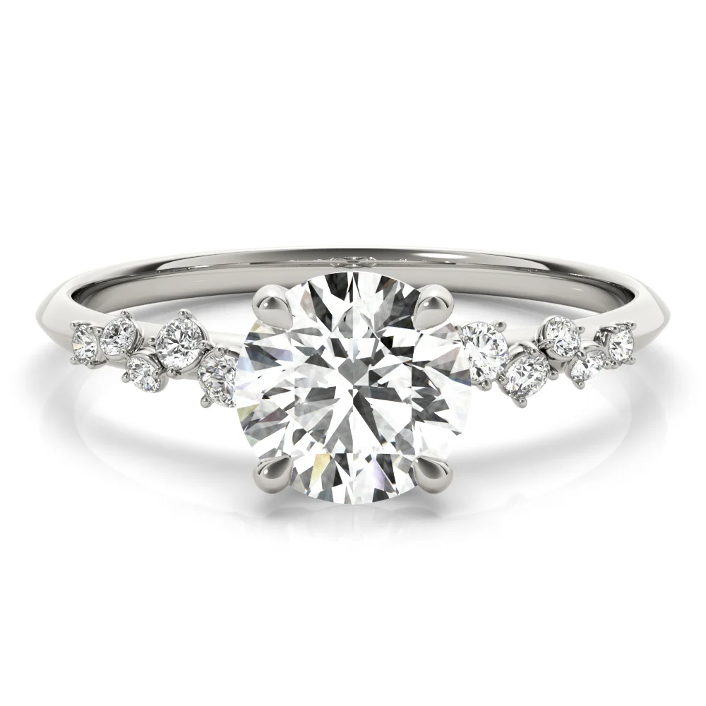 Scattered Diamond Engagement Ring - Image 3