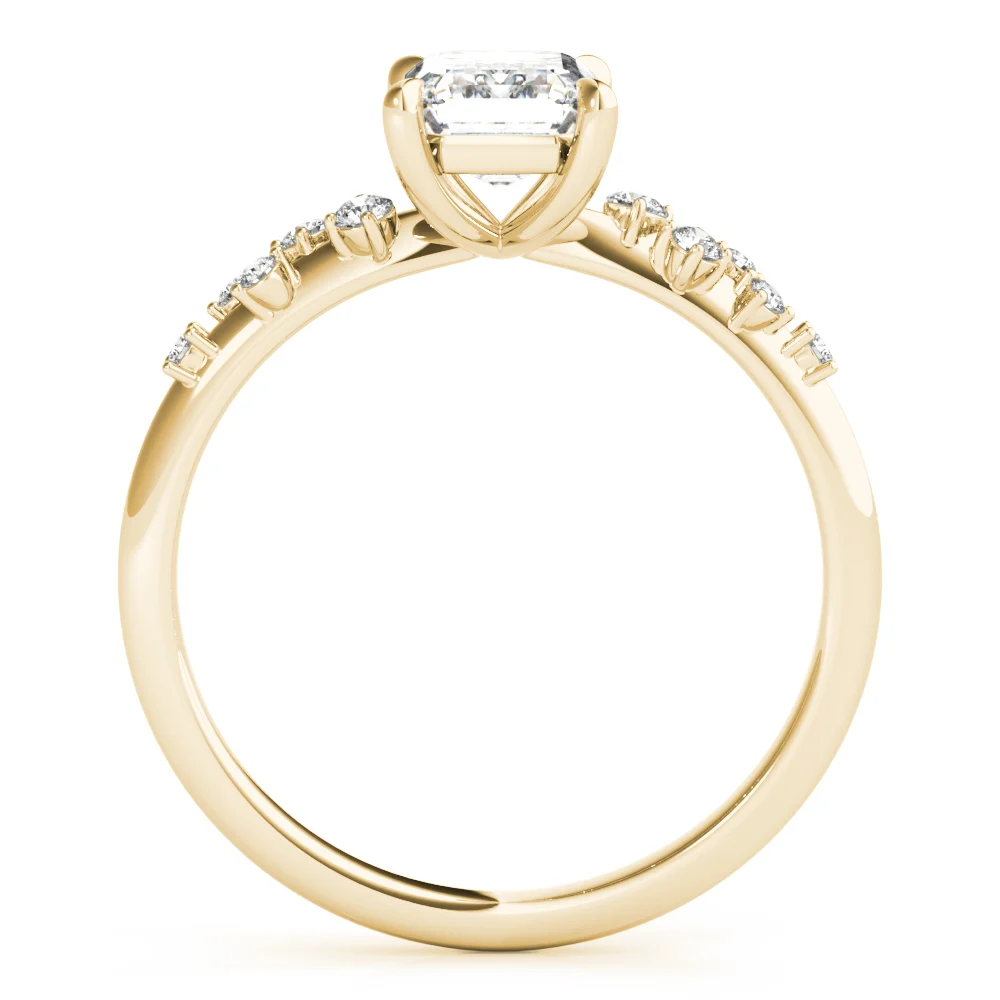 Emerald-Cut Scatter Engagement Ring - Image 6