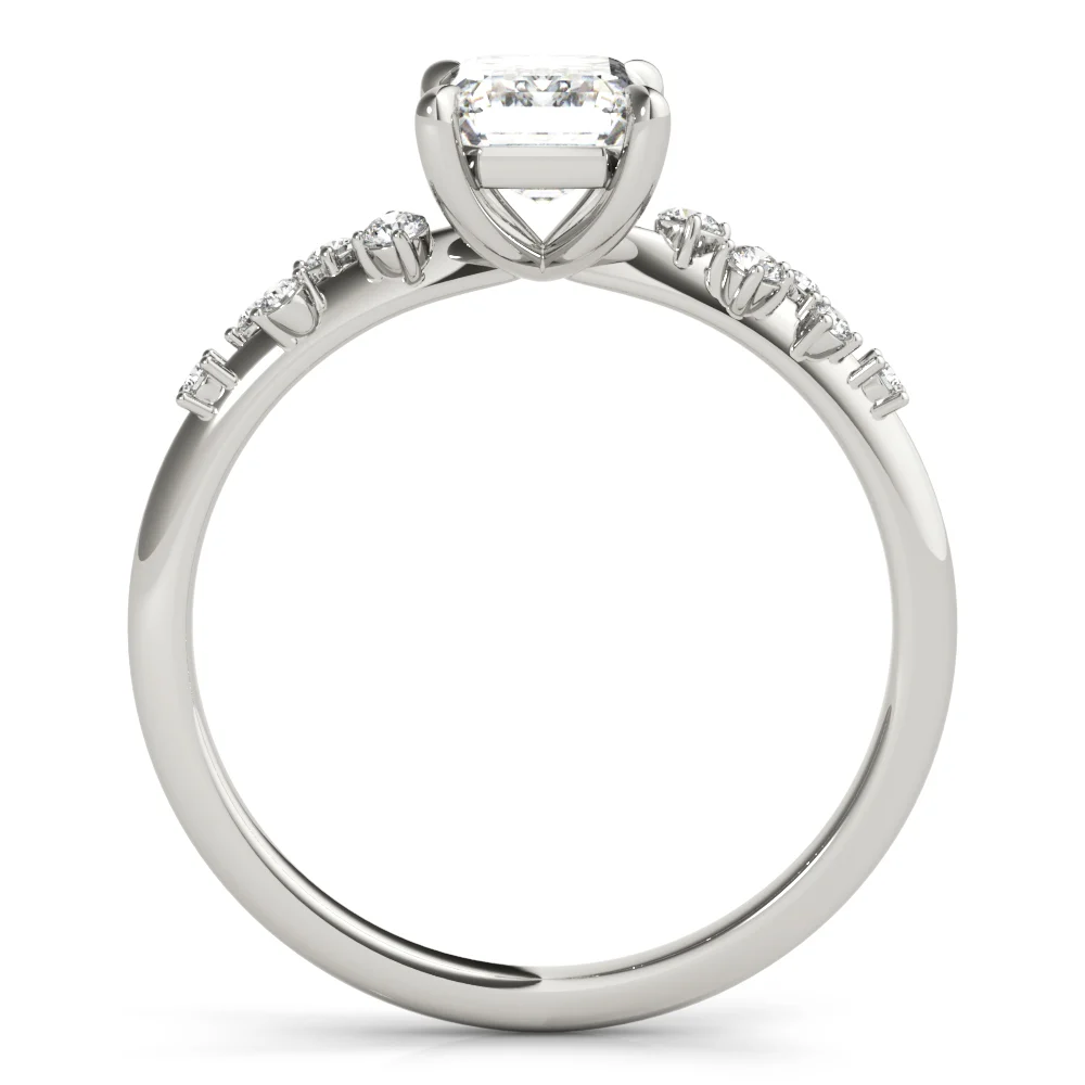 Emerald-Cut Scatter Engagement Ring - Image 2
