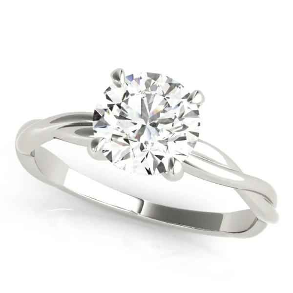 Twisted Solitaire Engagement Ring