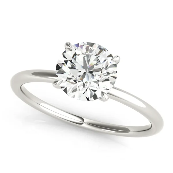 Solitaire Hidden Halo Engagement Ring