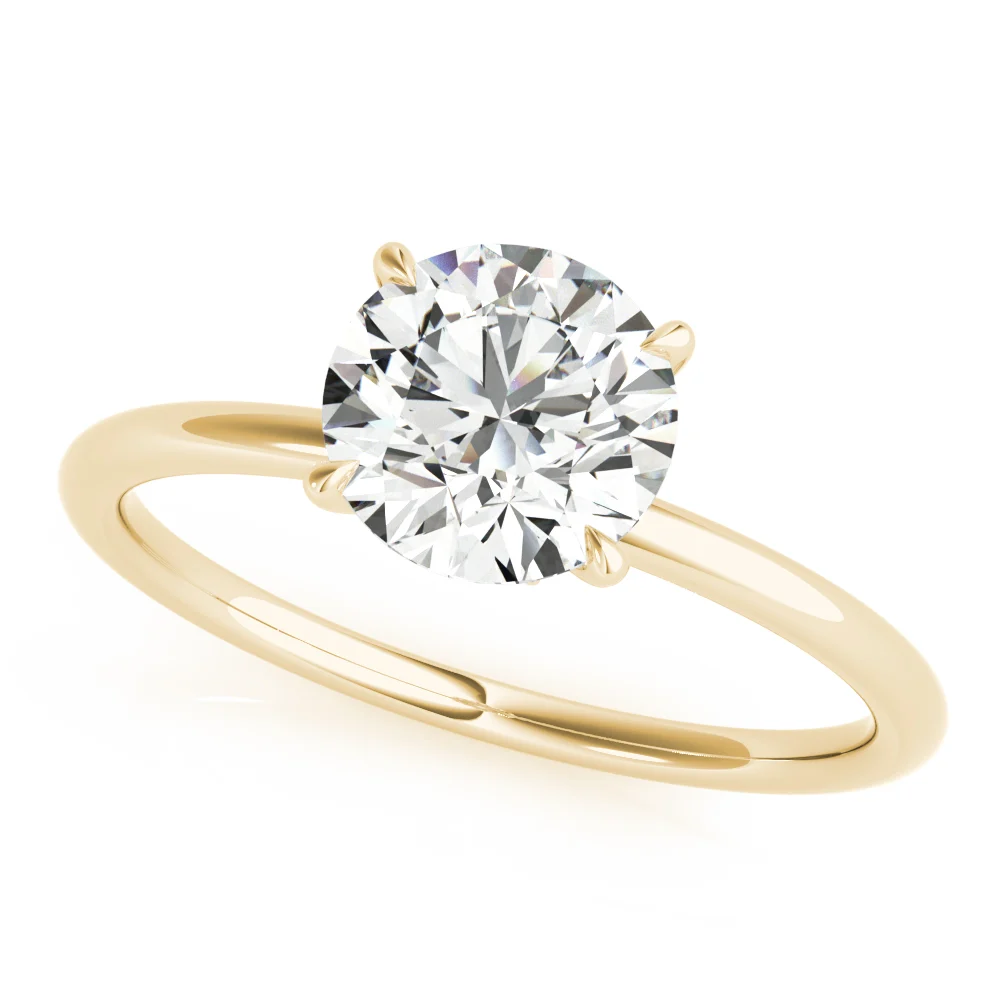Solitaire Hidden Halo Engagement Ring - Image 5