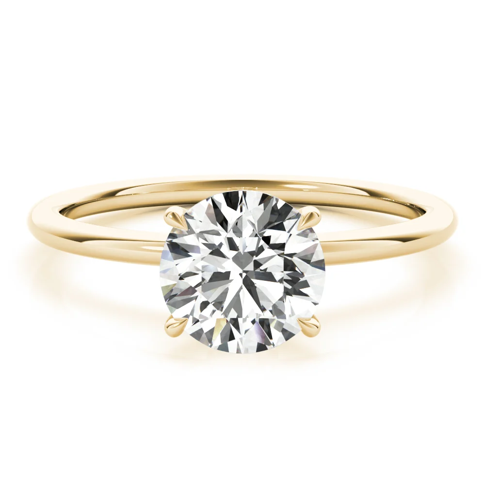 Solitaire Hidden Halo Engagement Ring - Image 7