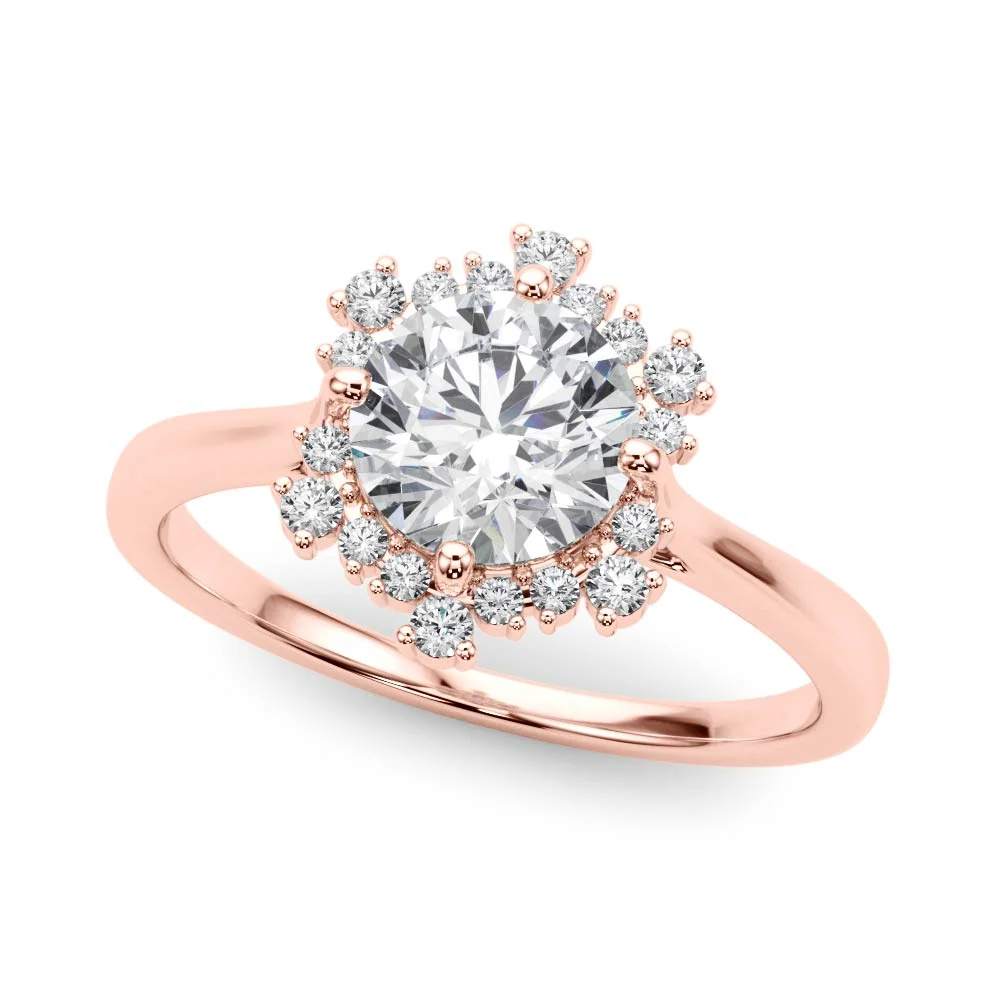 Solitaire Halo Engagement Ring - Image 9