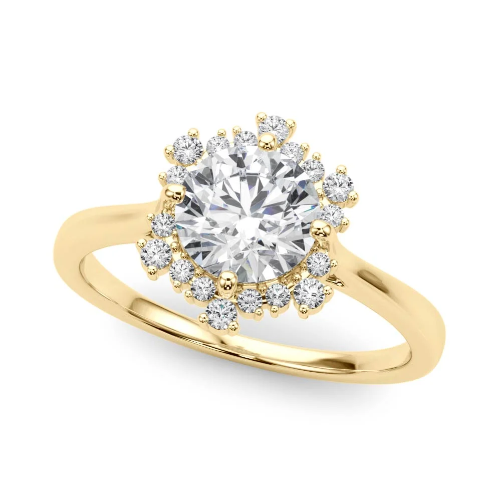 Solitaire Halo Engagement Ring - Image 5