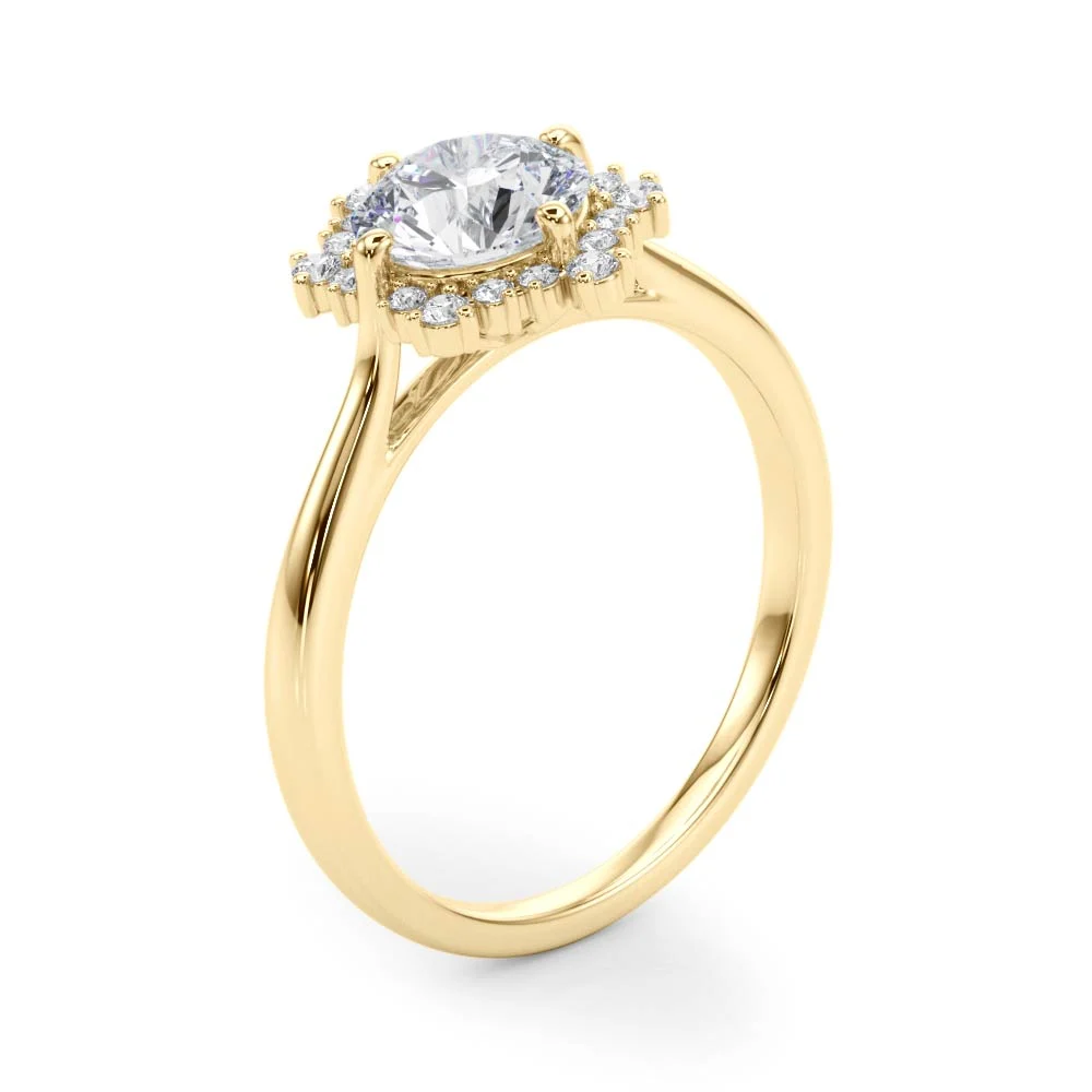 Solitaire Halo Engagement Ring - Image 8