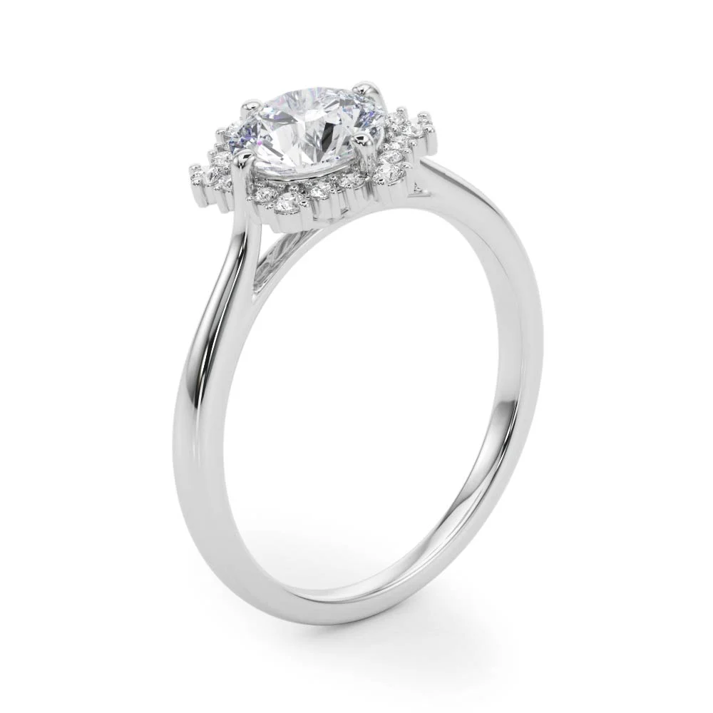 Solitaire Halo Engagement Ring - Image 4