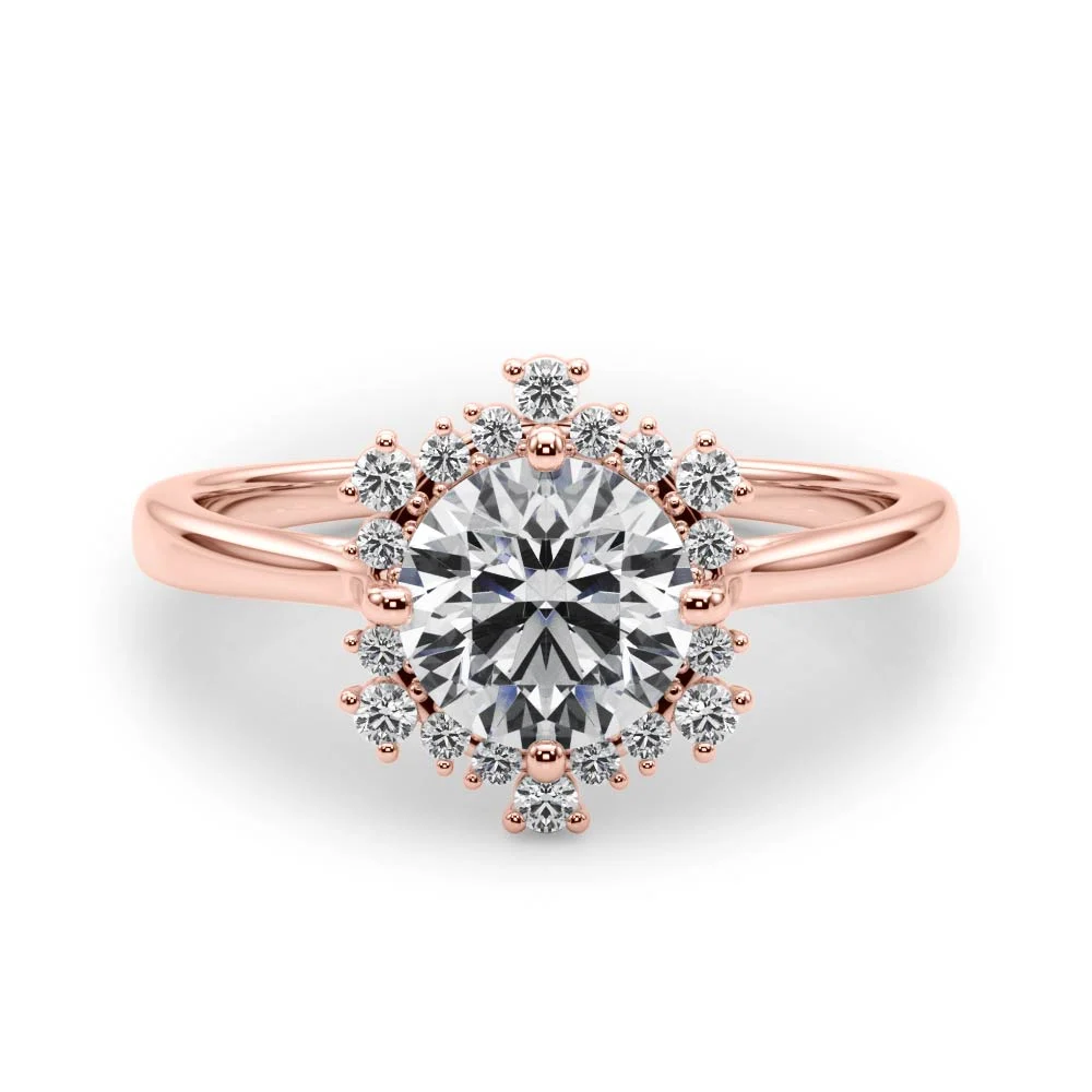 Solitaire Halo Engagement Ring - Image 11