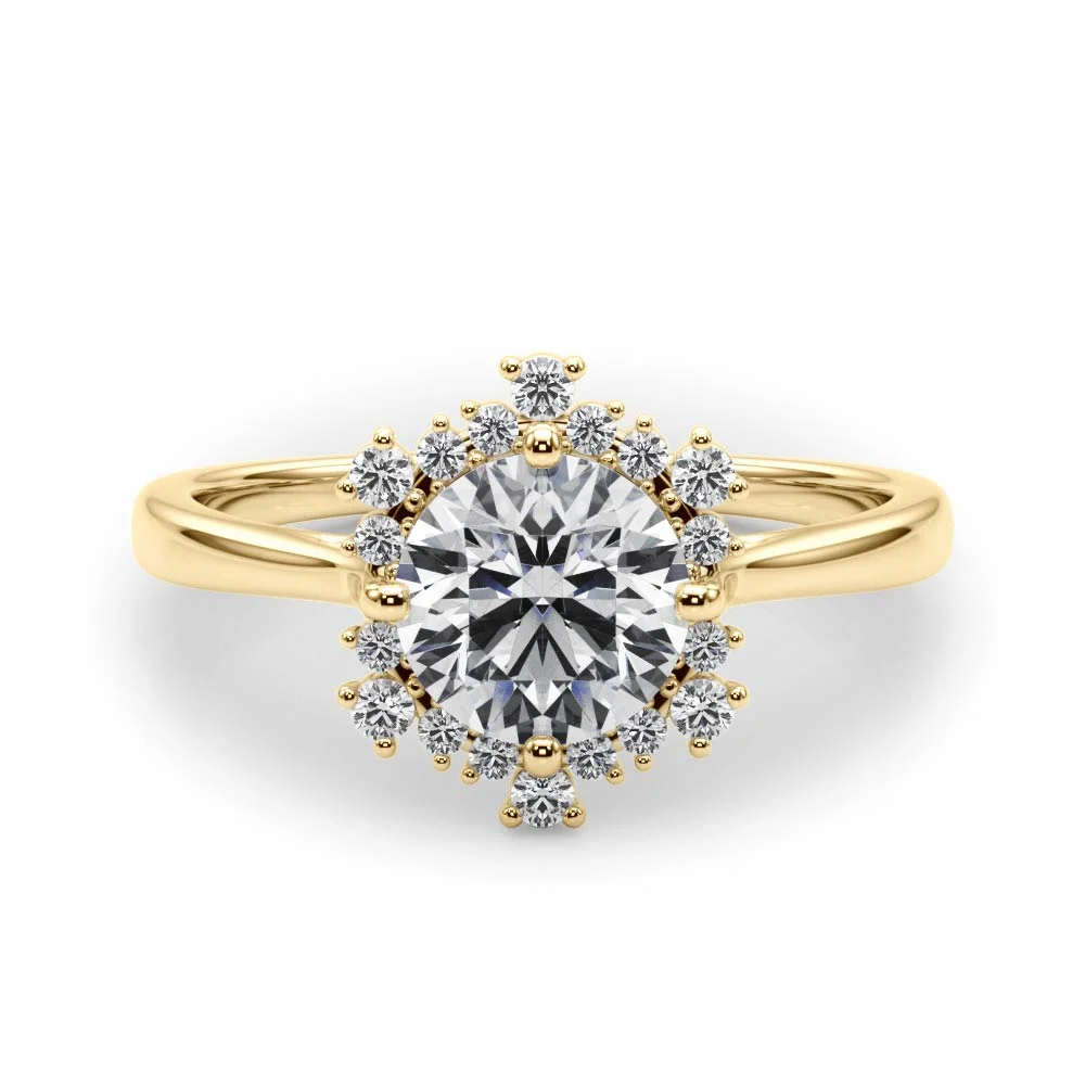 Solitaire Halo Engagement Ring - Image 7