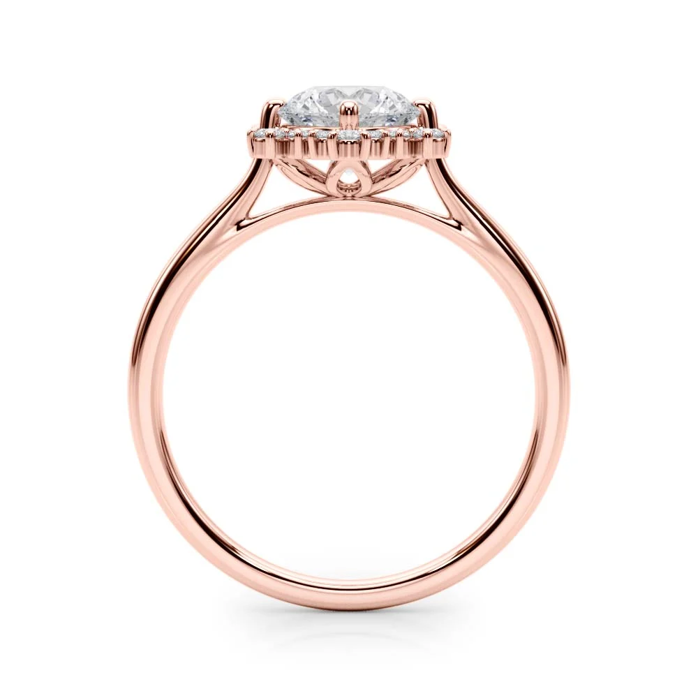 Solitaire Halo Engagement Ring - Image 10