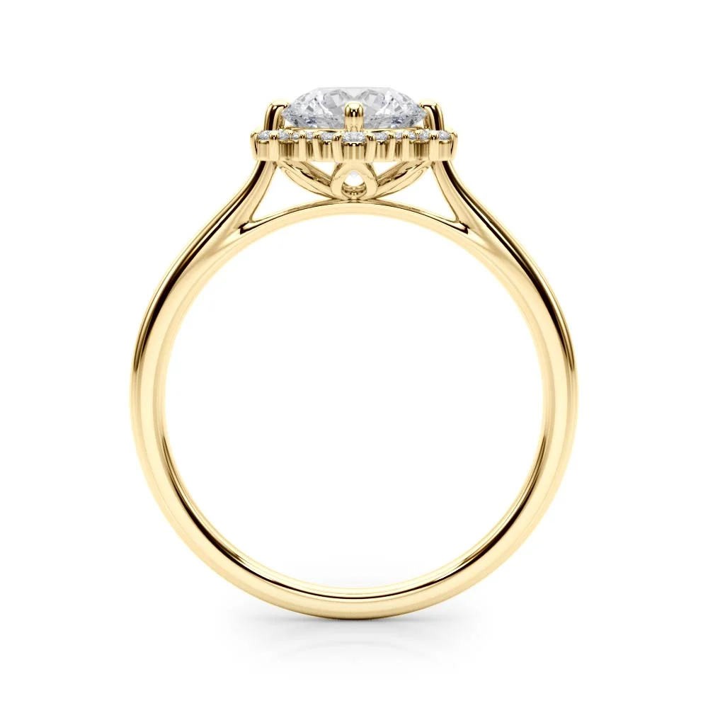 Solitaire Halo Engagement Ring - Image 6