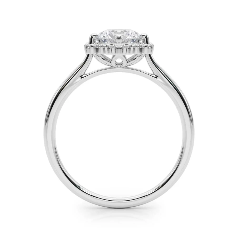 Solitaire Halo Engagement Ring - Image 2