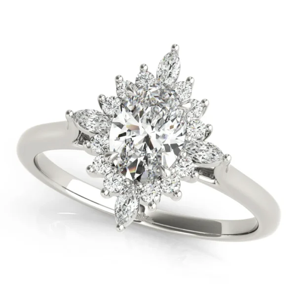 Oval-Cut Halo Engagement Ring