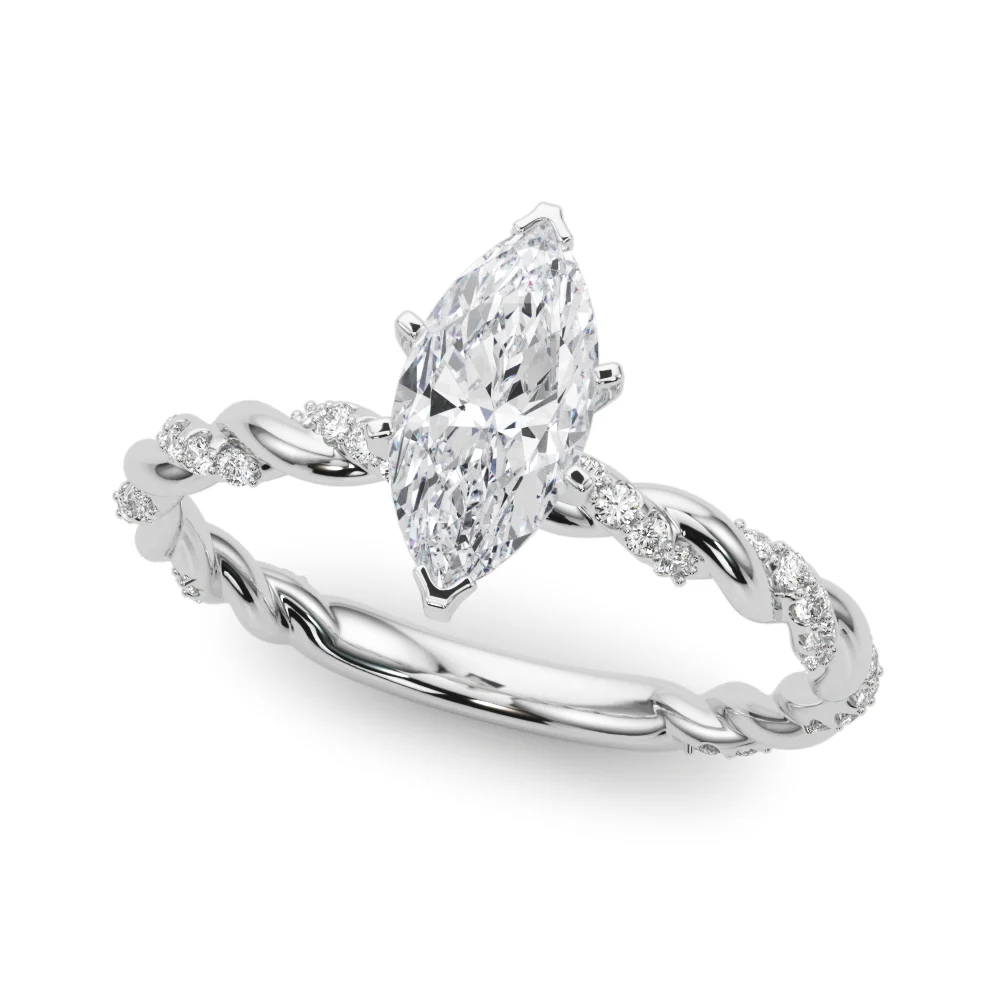 Twisted Rope Style Engagement Ring - Image 5