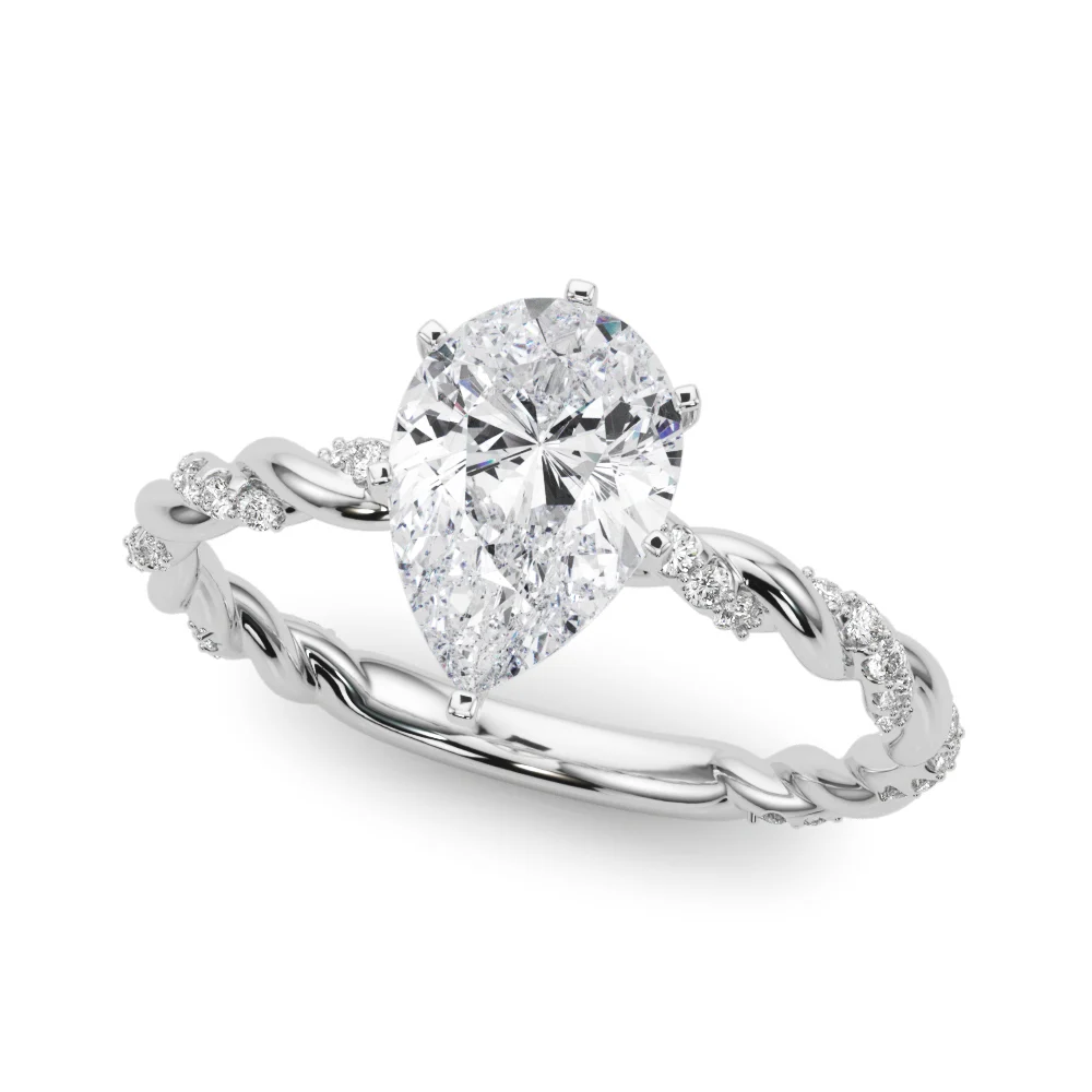 Twisted Rope Style Engagement Ring - Image 7