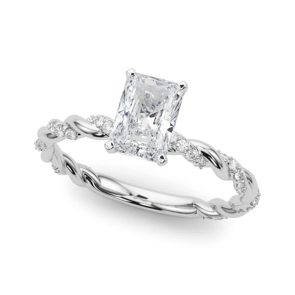 Twisted Rope Style Engagement Ring - Image 8