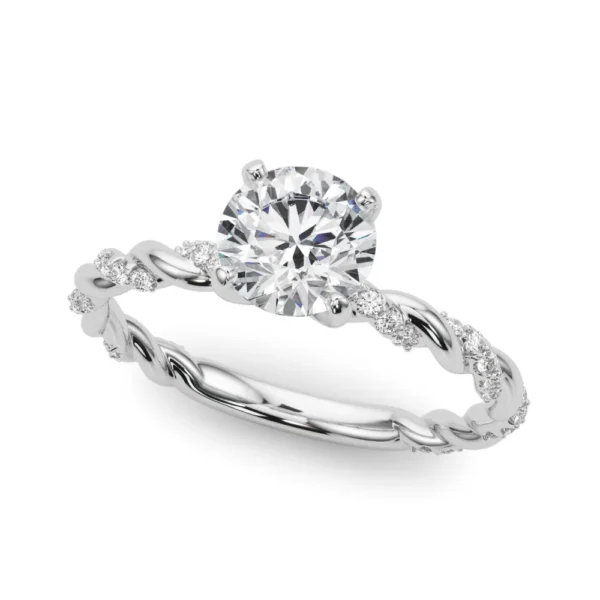 Twisted Rope Style Engagement Ring