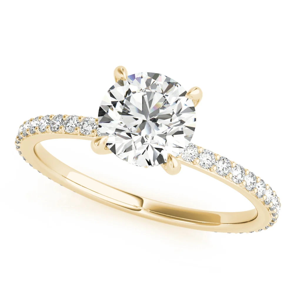 Round Hidden Halo Engagement Ring - Image 6
