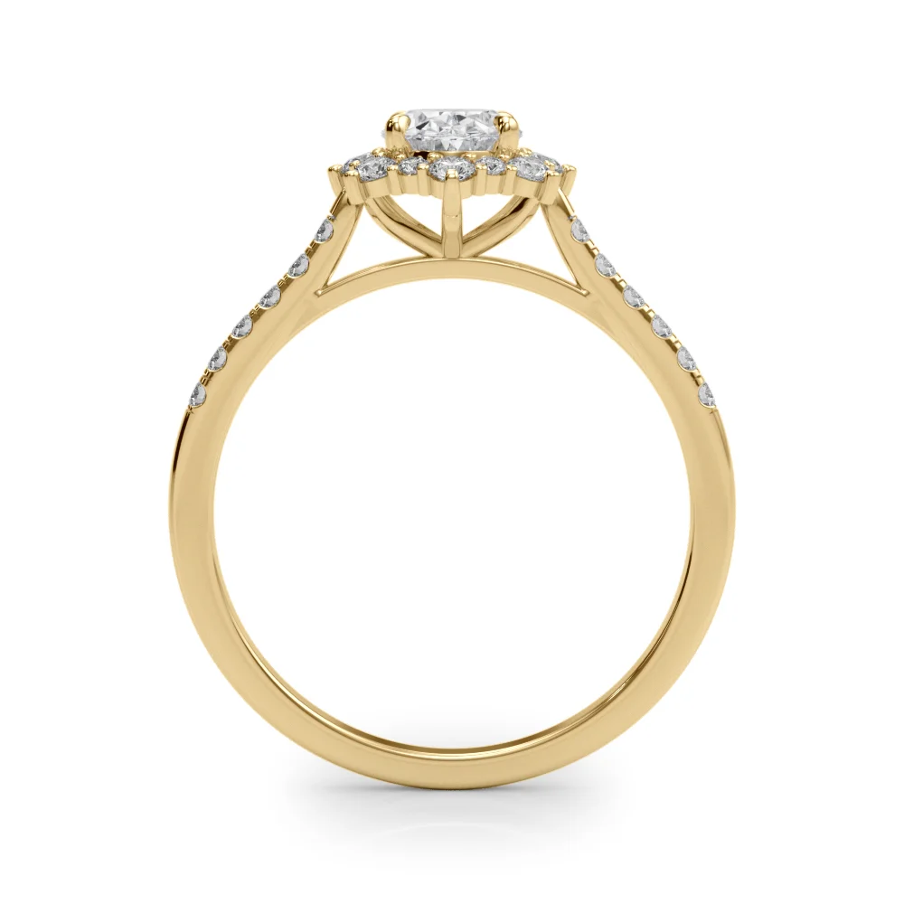 Vintage Inspired Oval Halo Engagement Ring - Image 7