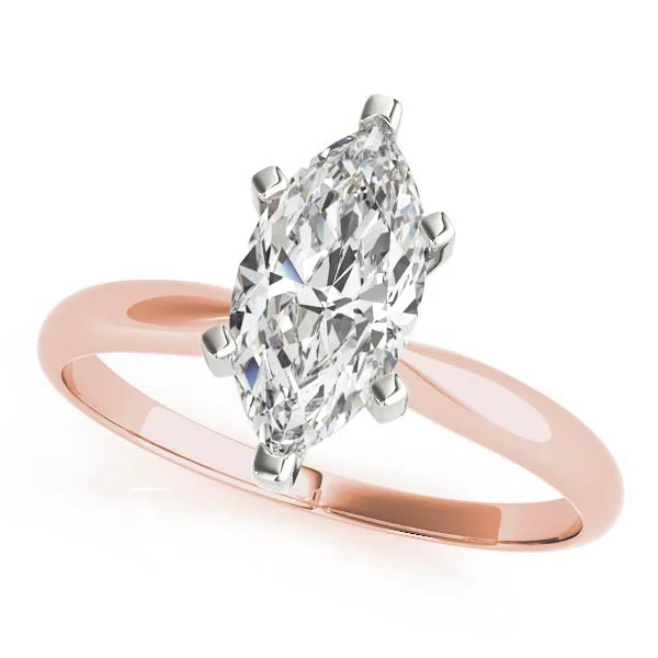 Solitaire Marquise Shape Engagement Ring - Image 7