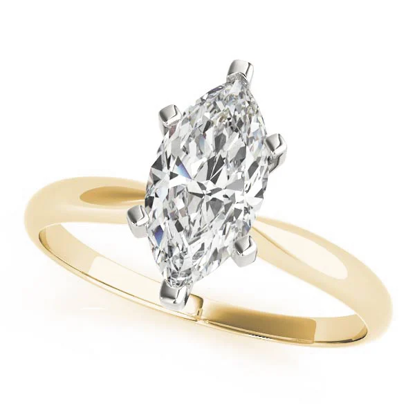 Solitaire Marquise Shape Engagement Ring - Image 4
