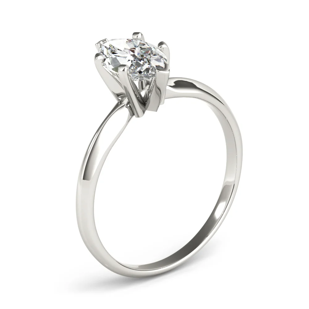 Solitaire Pear Shape Engagement Ring - Image 4